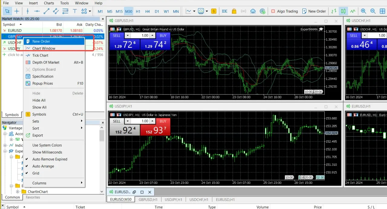 如何将 metatrader 5 与 Vantage 结合使用